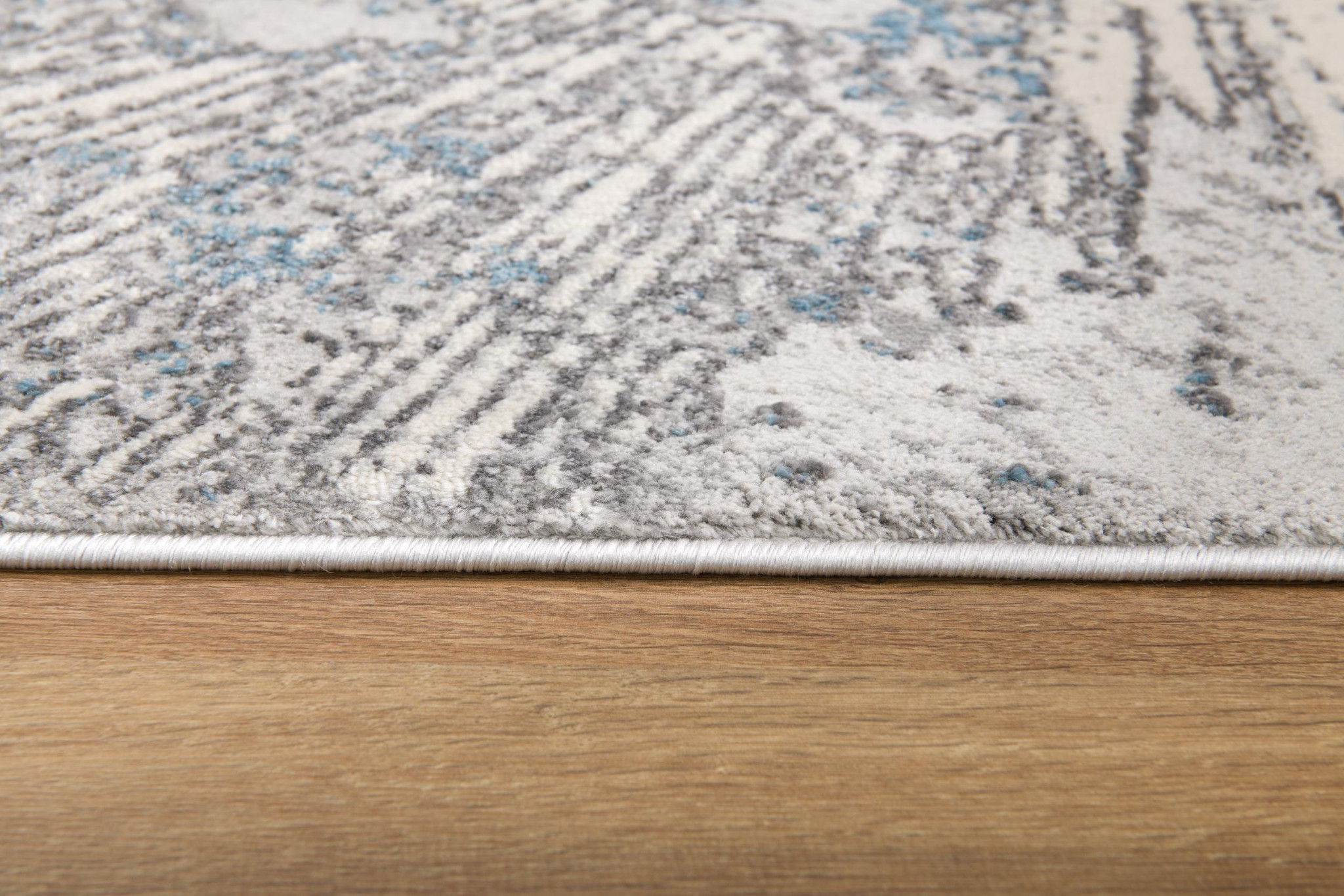 3" X 5" Blue Abstract Dhurrie Area Rug