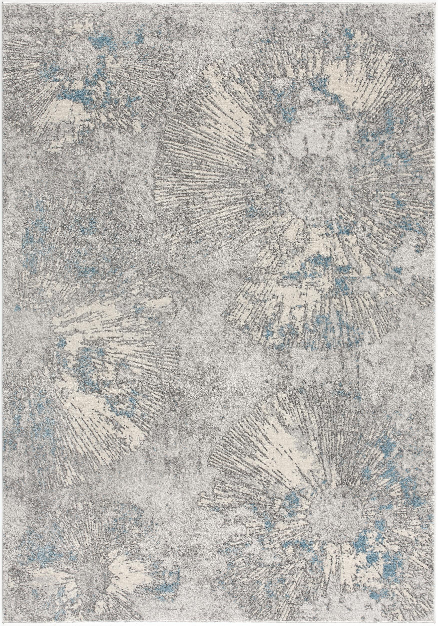 3" X 5" Blue Abstract Dhurrie Area Rug