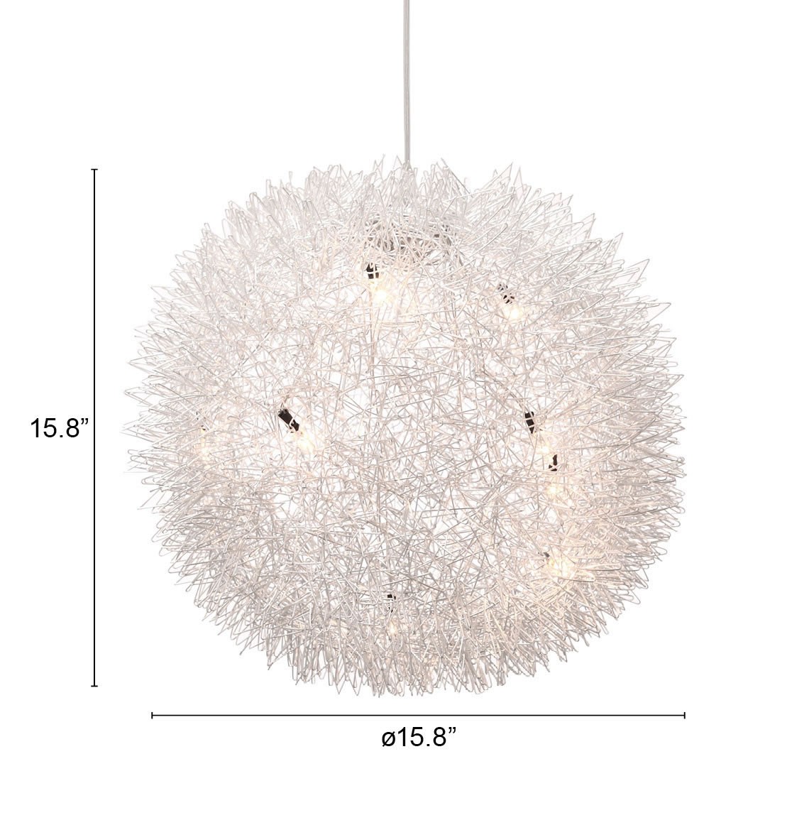 Silver Thistle Ceiling Lamp
