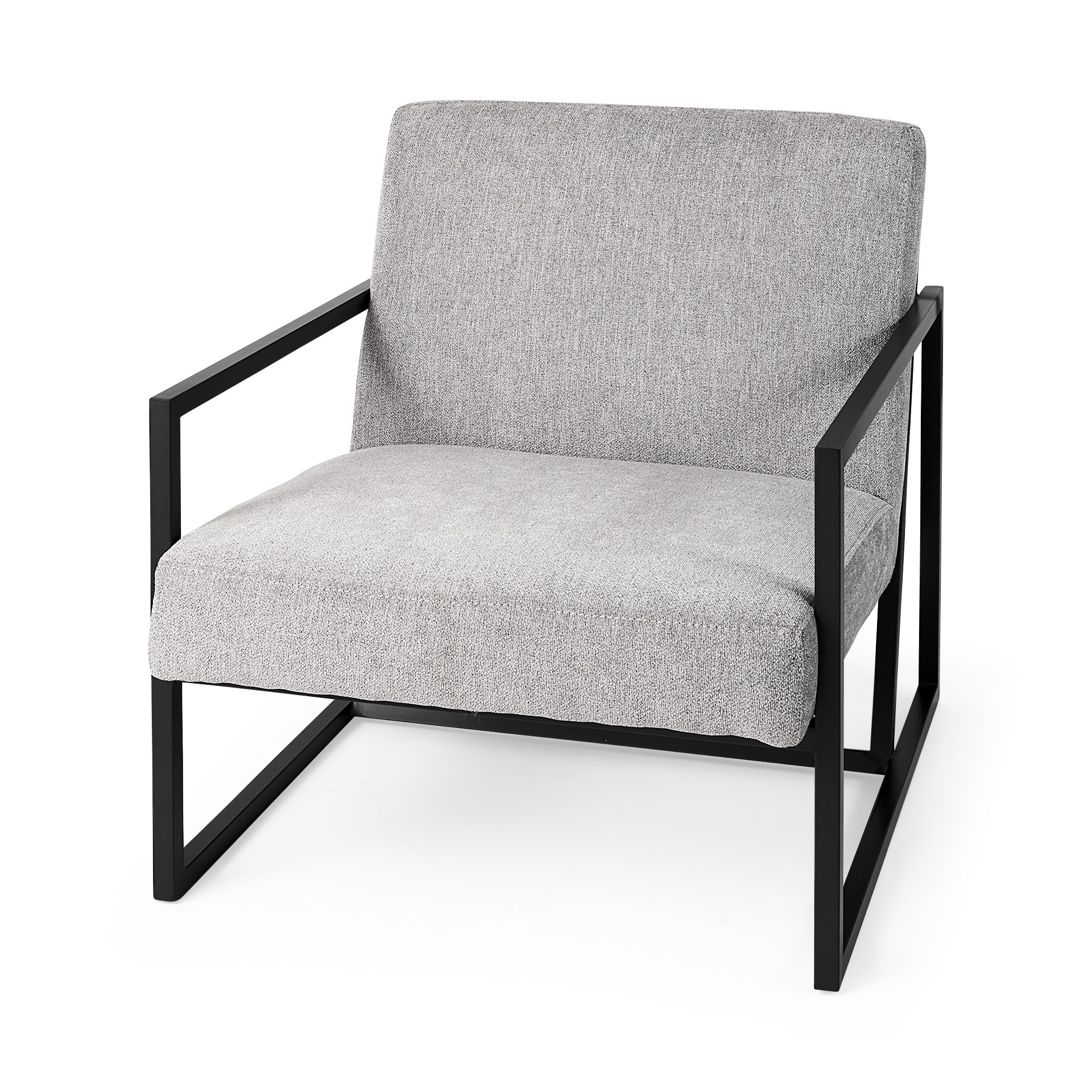 Geo Modern Gray And Black Accent Or Side Chair-392009-1