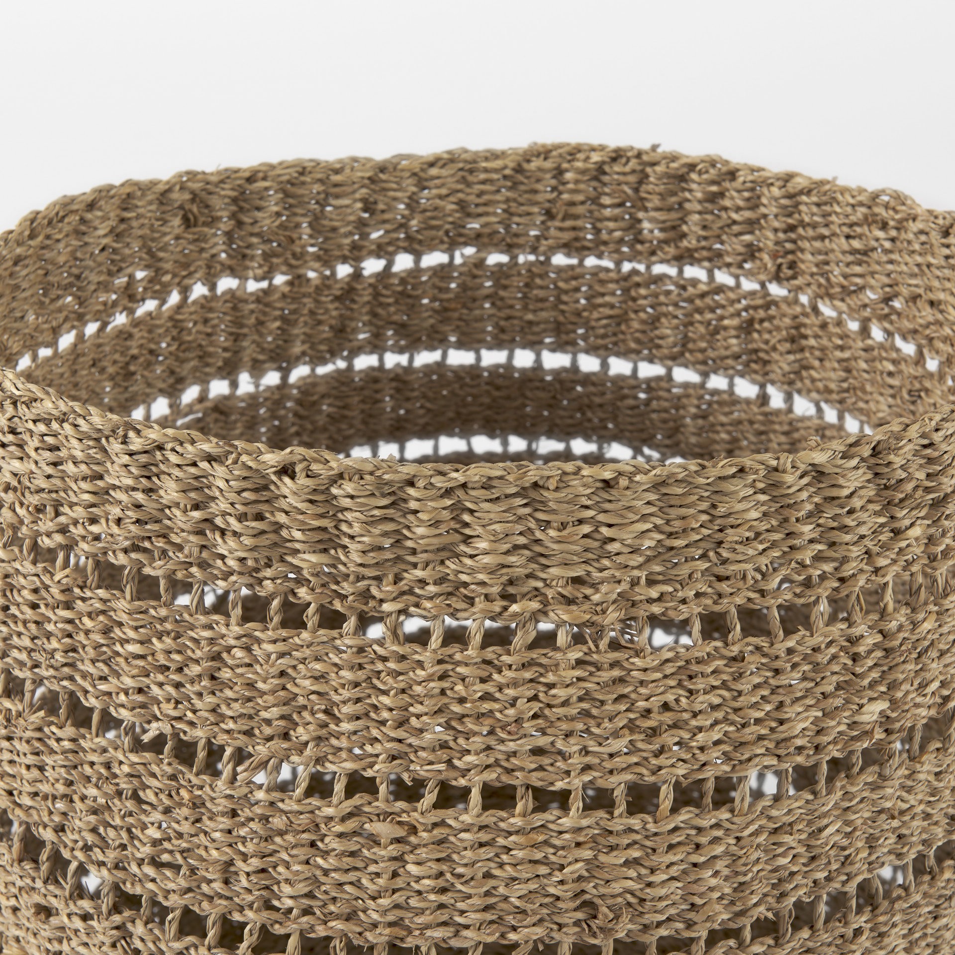 Set of Two Woven Wicker Storage Baskets