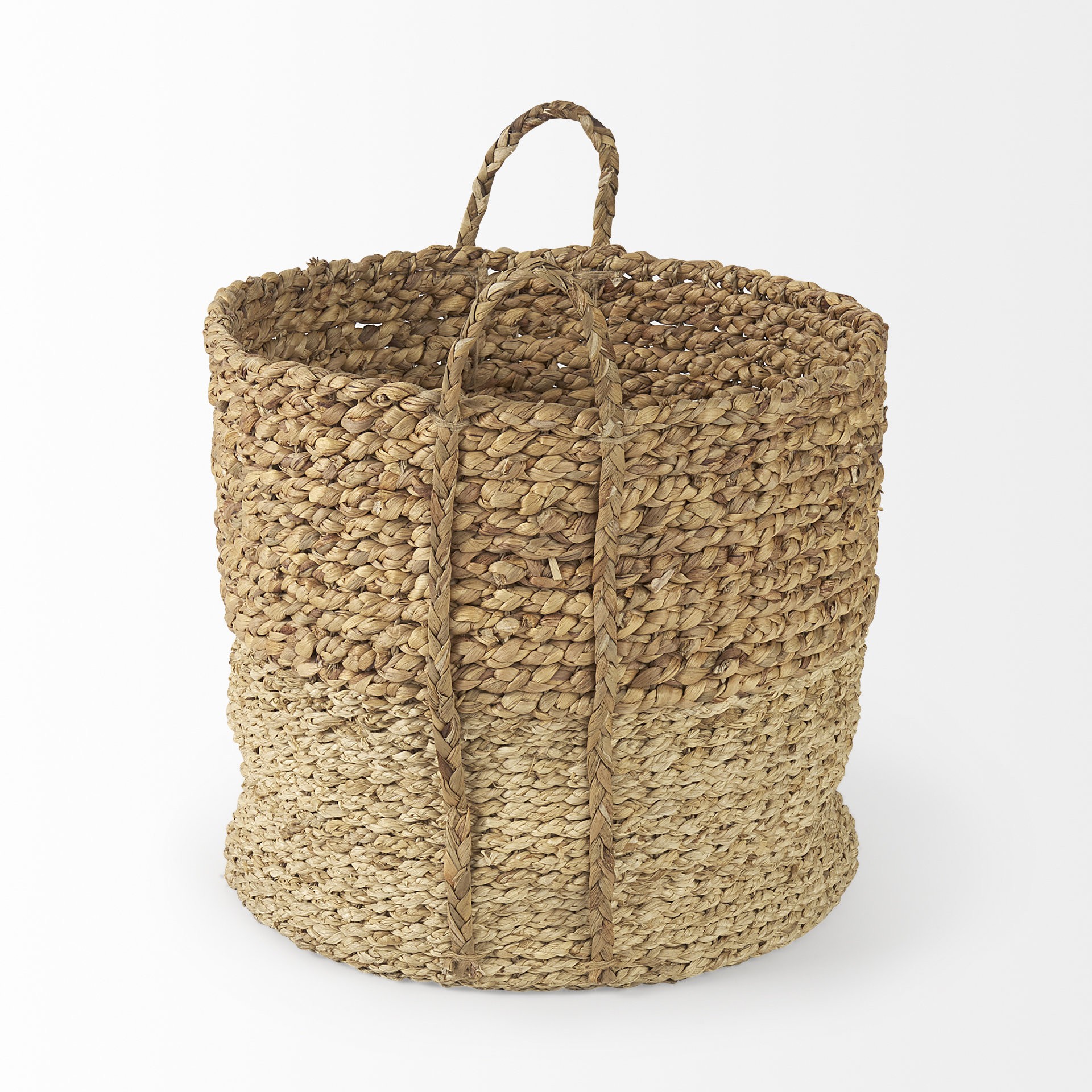 Set of Three Two Tone Wicker Storage Baskets