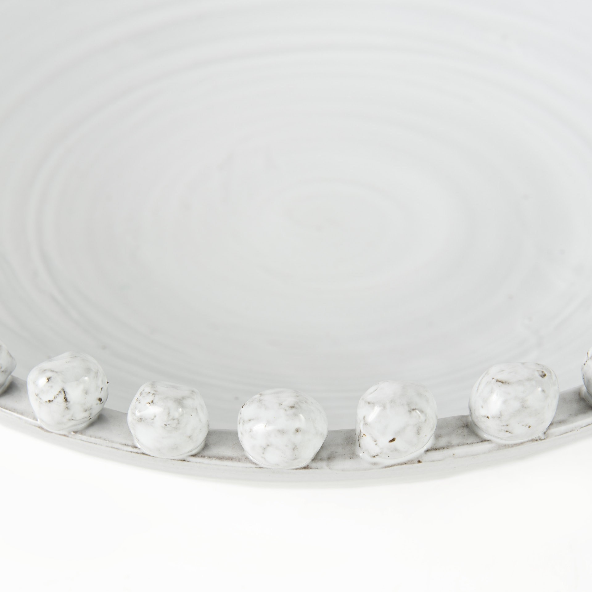 Off White Ceramic Centerpiece Bowl