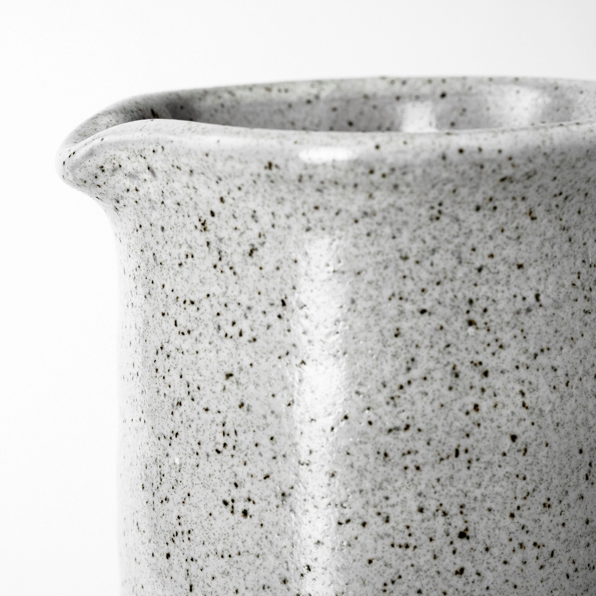 Tall Gray Speckle Decorative Ceramic Jug