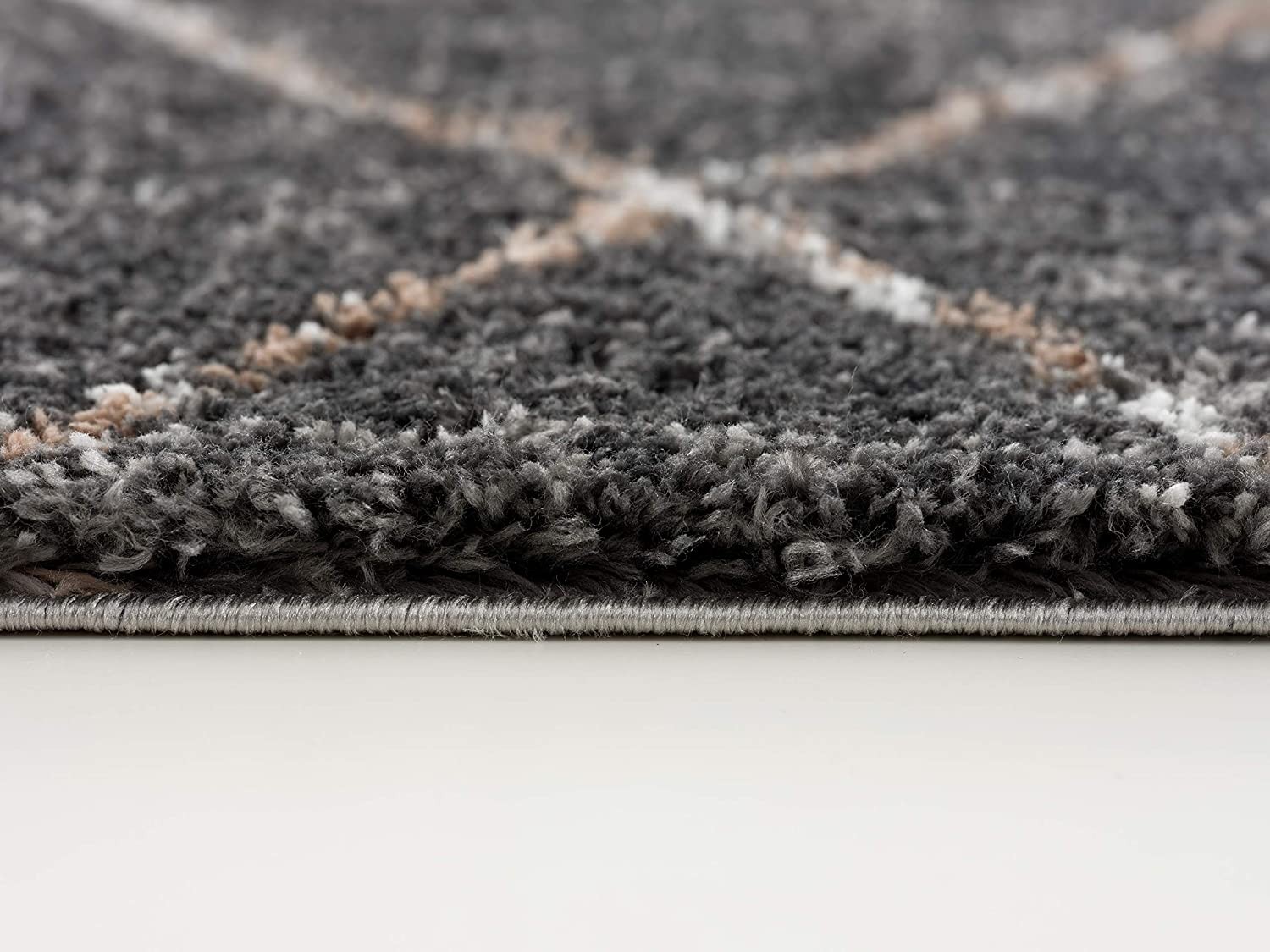 3" X 5" Gray Modern Distressed Lines Area Rug