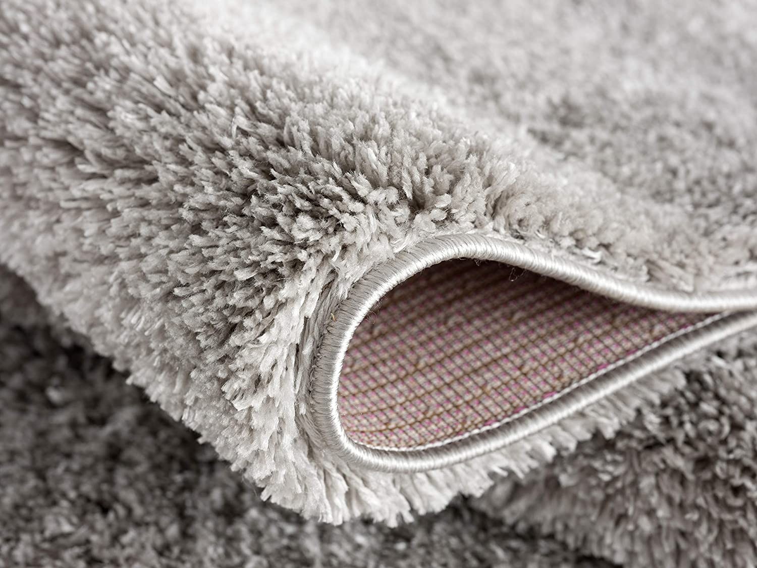5" X 8" Ivory Modern Solid Shag Area Rug