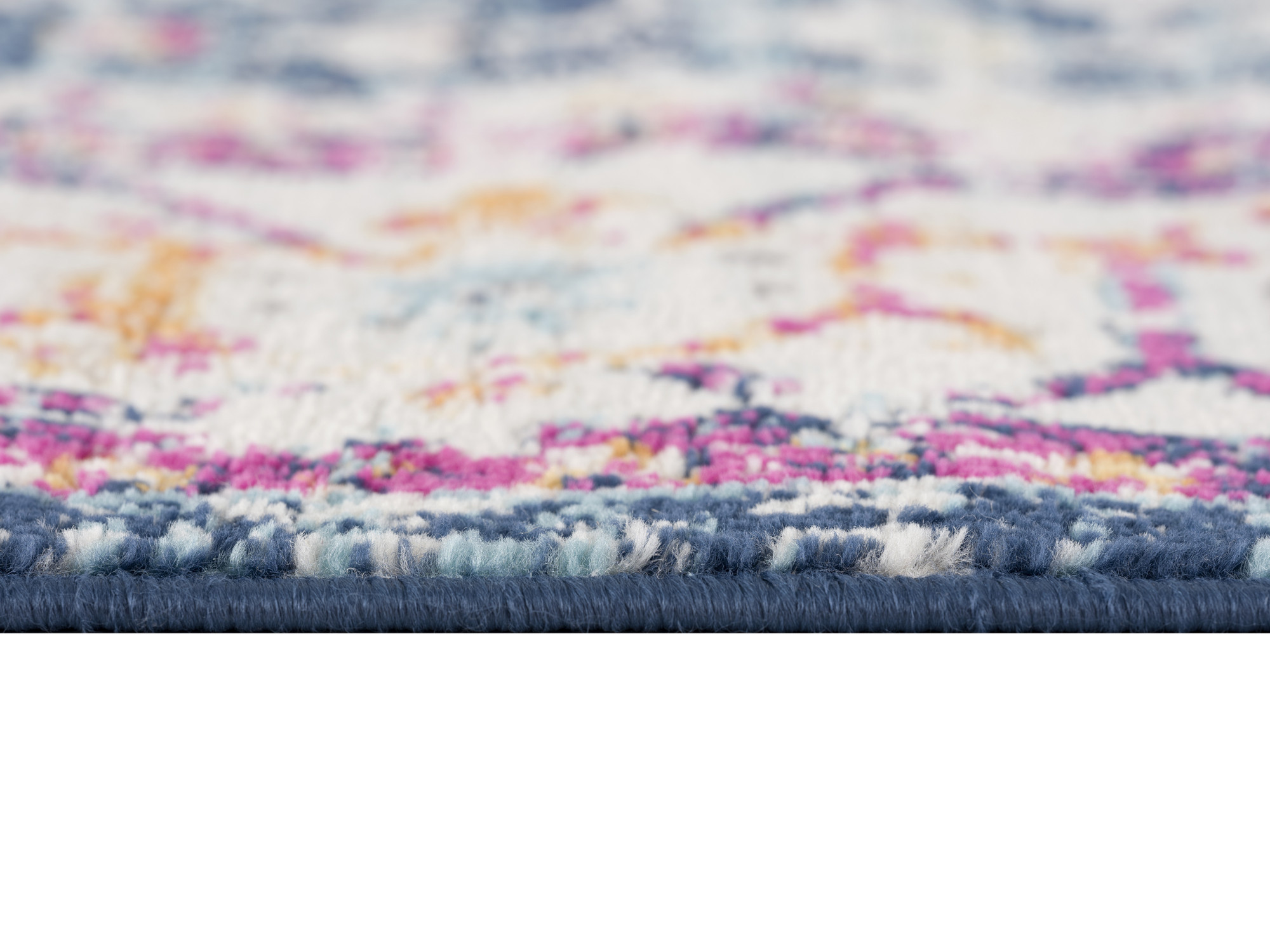 2" X 6" Navy Oriental Area Rug