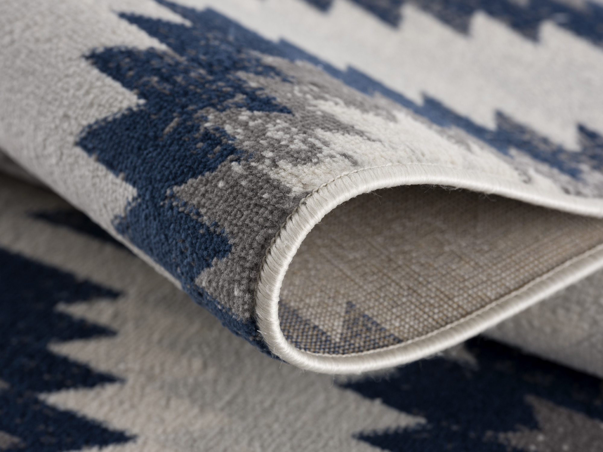 10" Blue Ikat Kilim Runner Rug