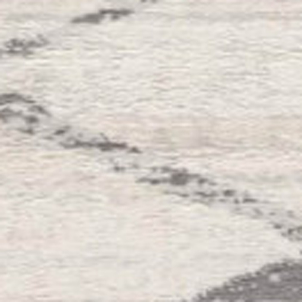 6" Runner Gray and Ivory Geometric Runner Rug
