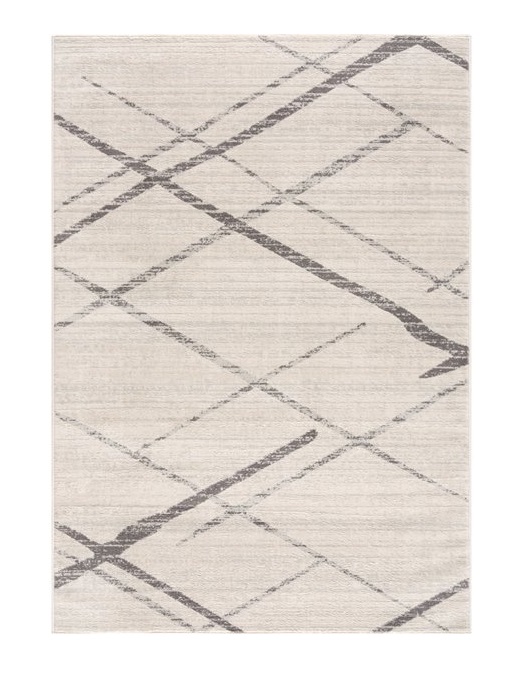 9" X 13" Gray Modern Abstract Pattern Area Rug
