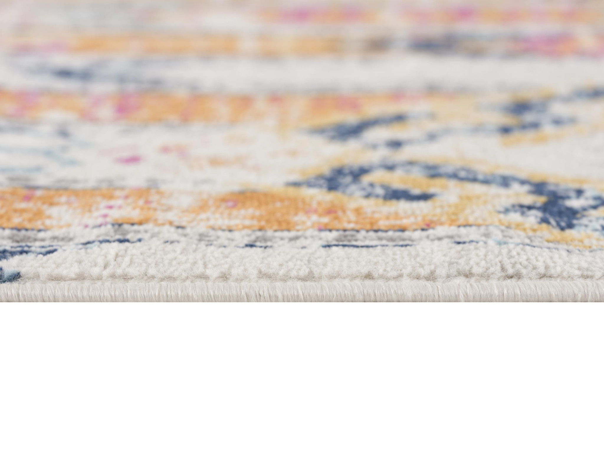 13" Runner Gold and Ivory Southwestern Runner Rug