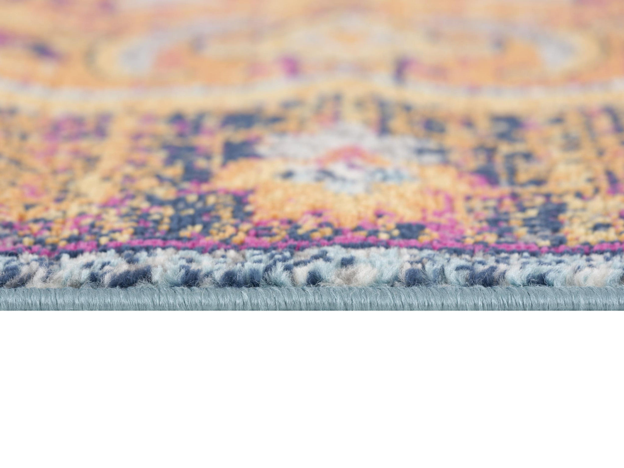 2" X 10" Rustic Orange Medallion Runner Rug