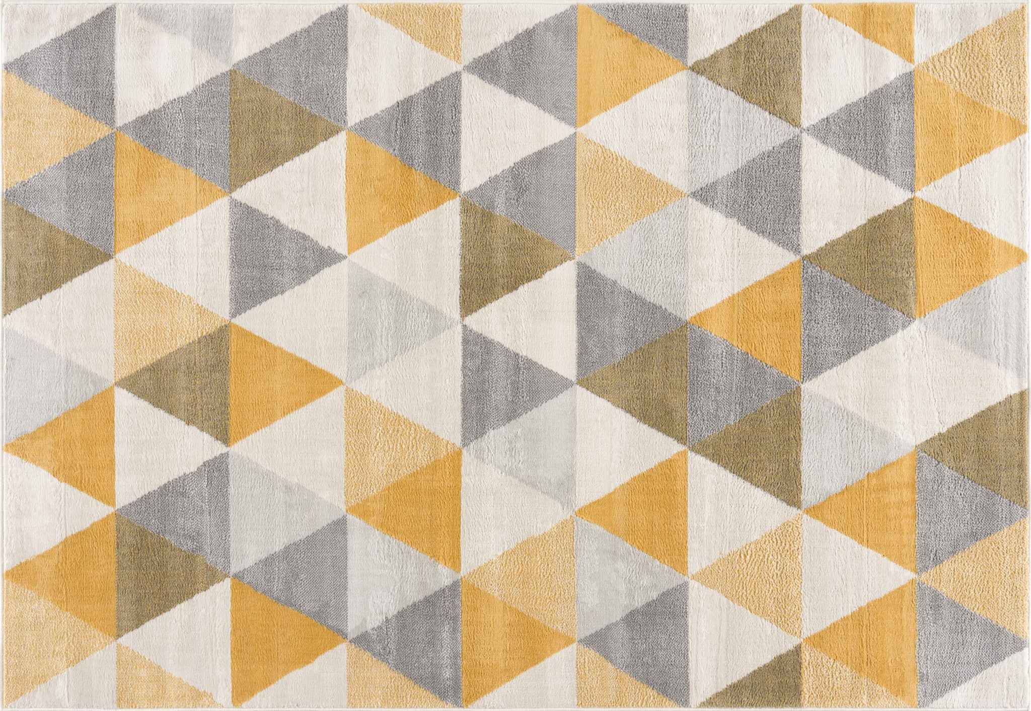 3' X 5' Yellow Geometric Dhurrie Area Rug-393037-1