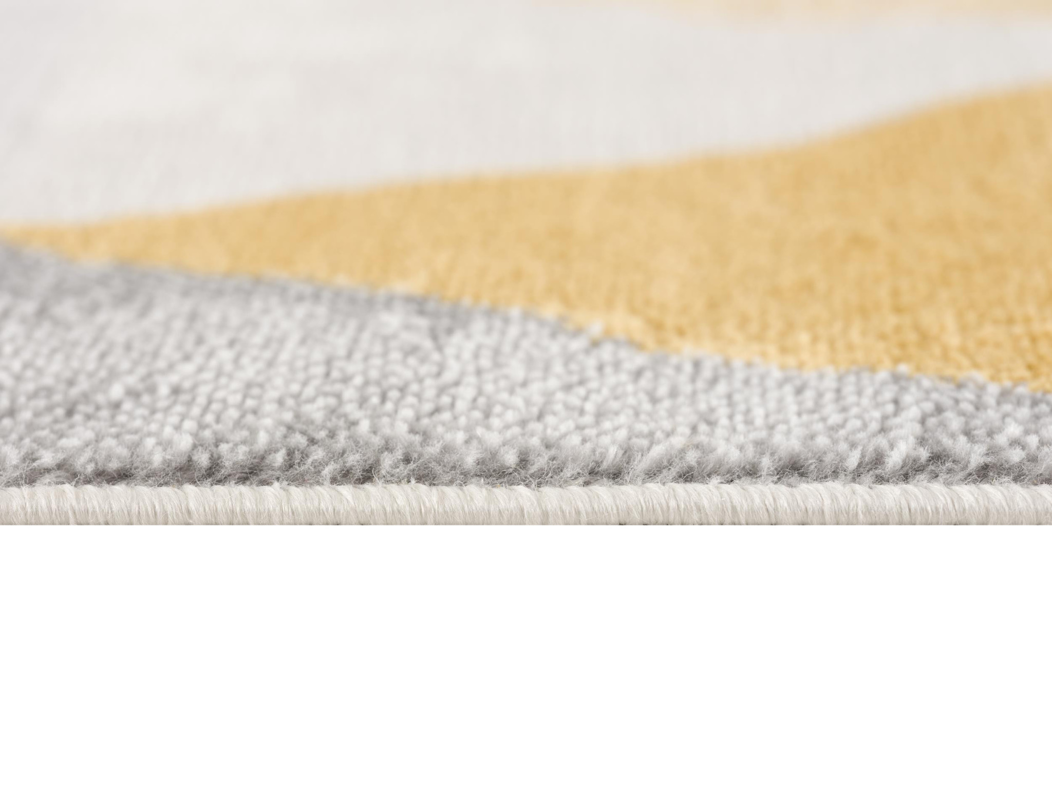 6' X 9' Yellow and Ivory Geometric Area Rug-393040-1