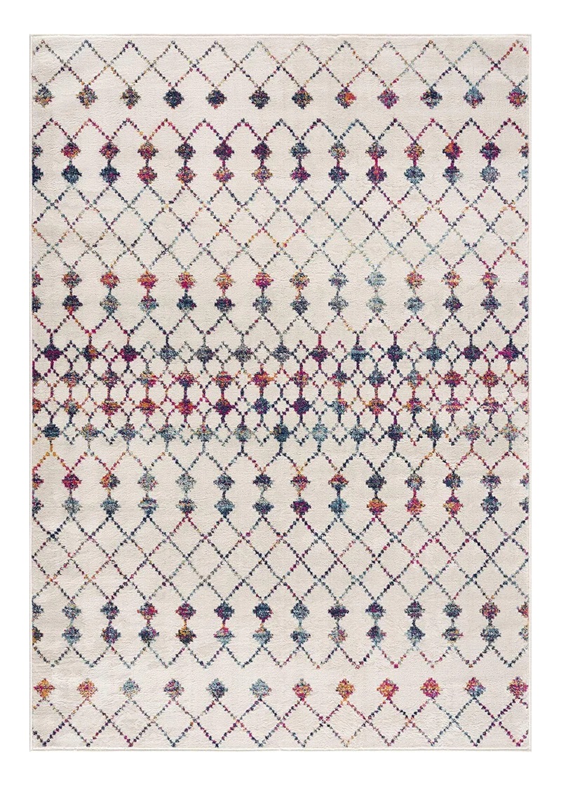 3" X 5" Cream Ikat Area Rug