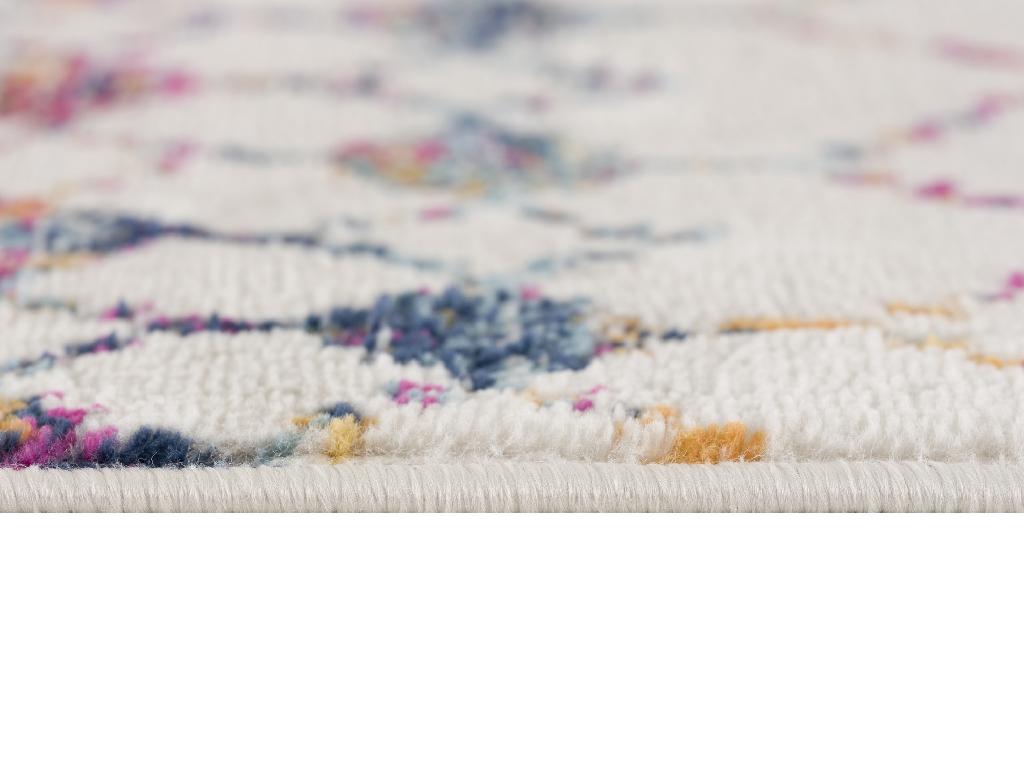 8" X 11" White Modern Geometric Grid Area Rug