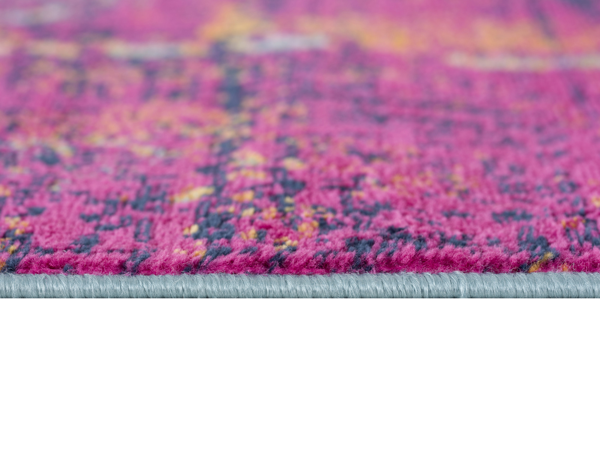 9" X 13" Gray and Magenta Abstract Area Rug