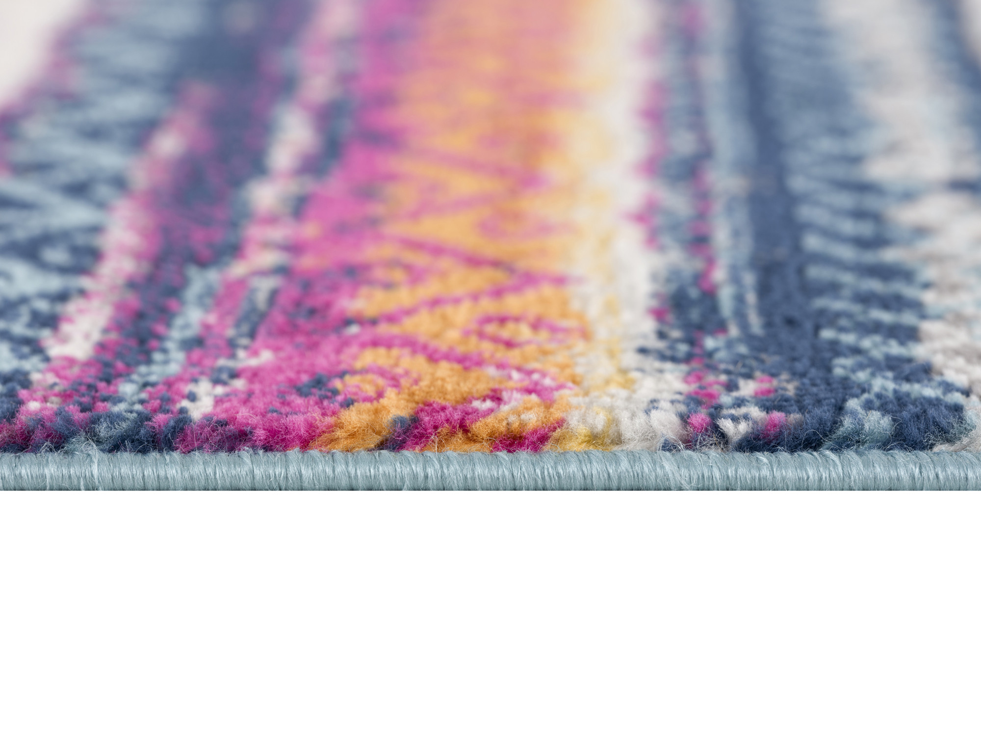 4" X 6" Multicolor Irregular Striped Area Rug