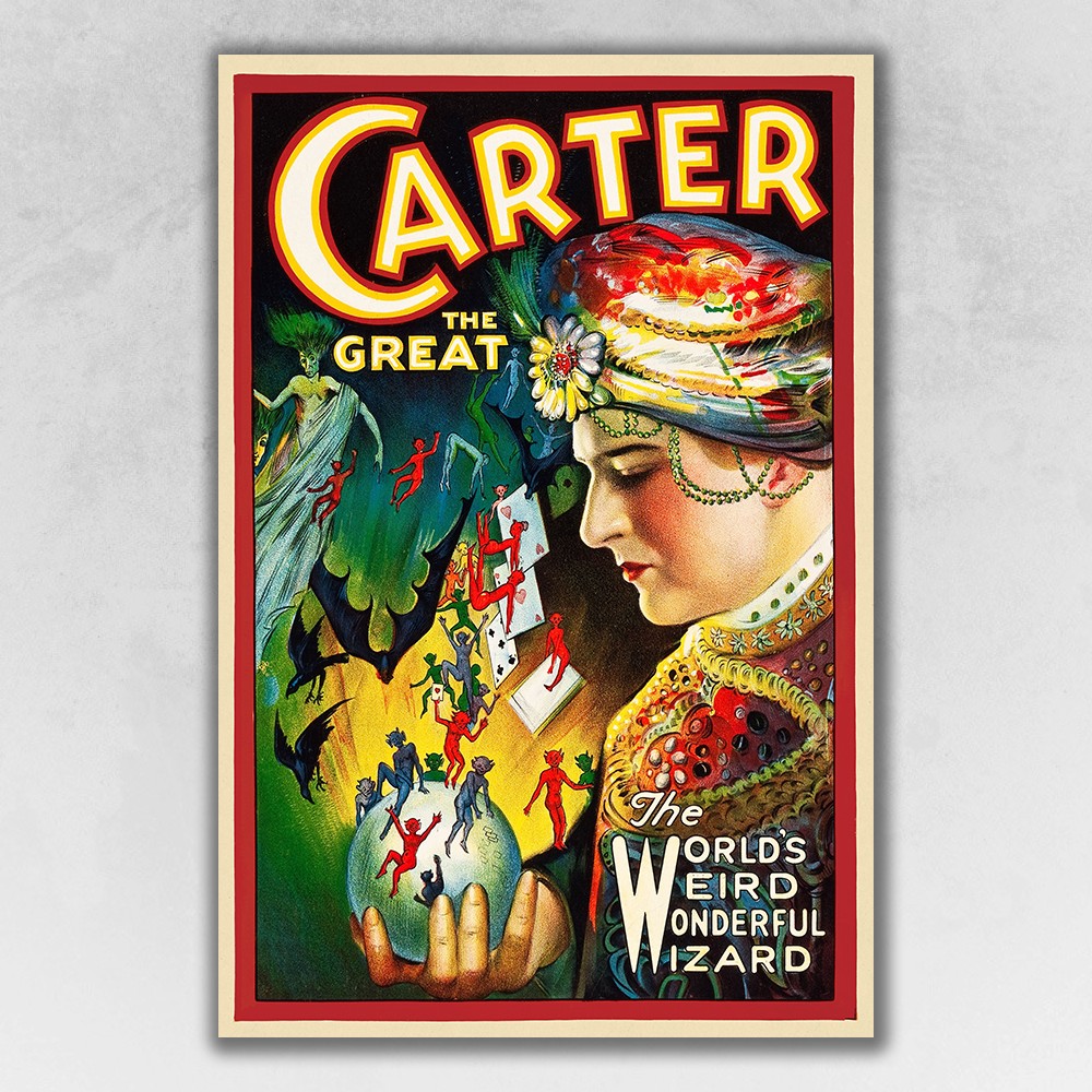 Vintage 1926 Carter Witchcraft Magic Unframed Print Wall Art-393302-1