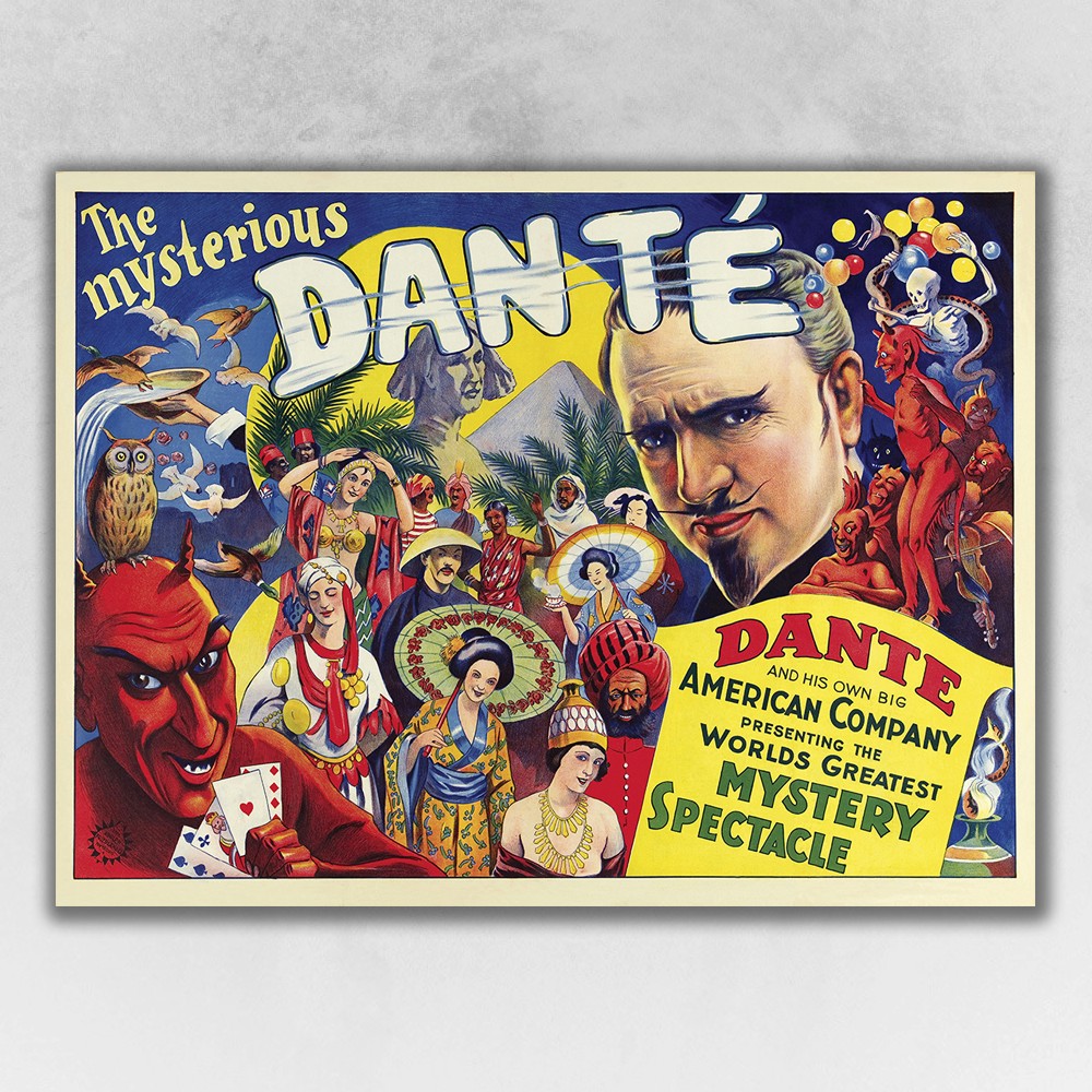 The Mysterious Dante Vintage Magic Unframed Print Wall Art-393315-1