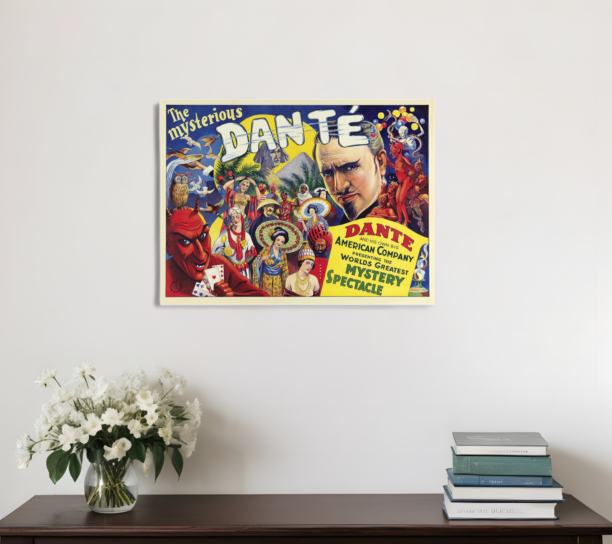 The Mysterious Dante Vintage Magic Unframed Print Wall Art-393316-1
