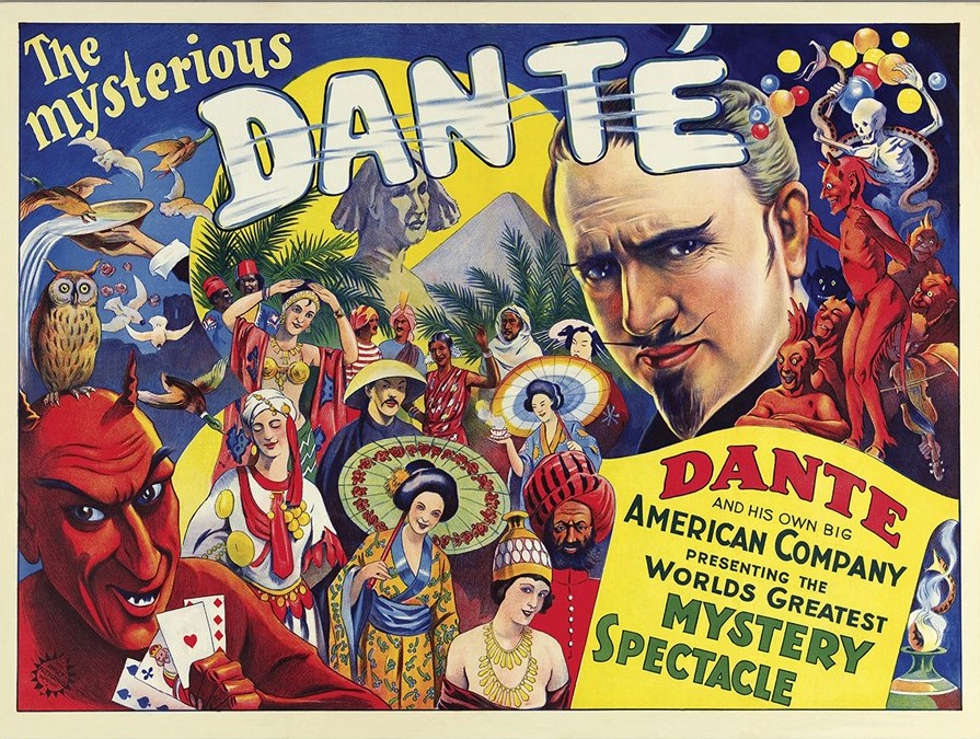 c1931 Mysterious Dante Vintage Magic Unframed Print Wall Art-393320-1