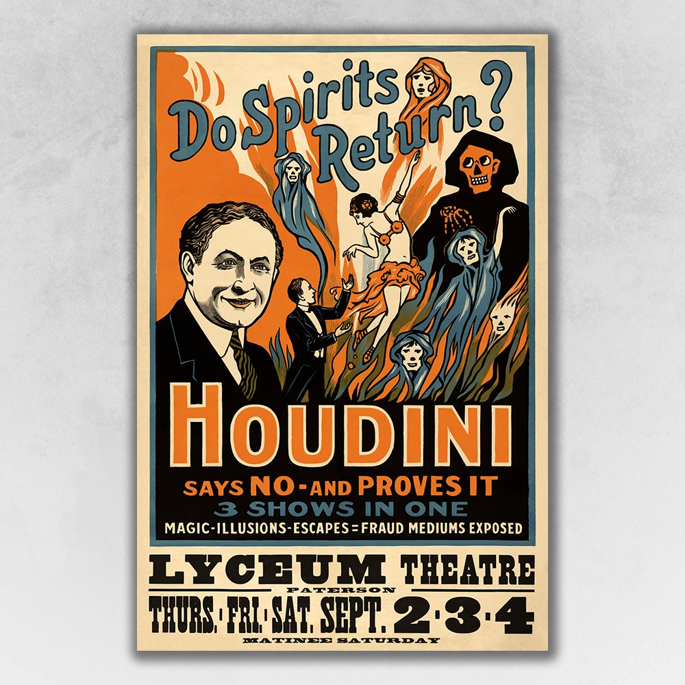 Houdini Spirits Vintage Magic Unframed Print Wall Art-393333-1