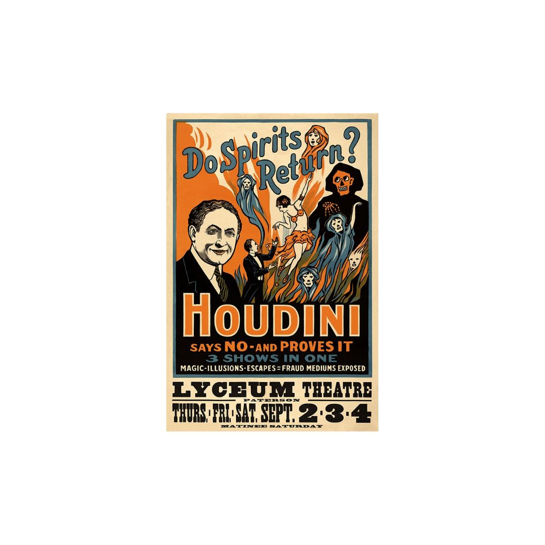 Master Mystifier Houdini Vintage Magic Unframed Print Wall Art-393338-1