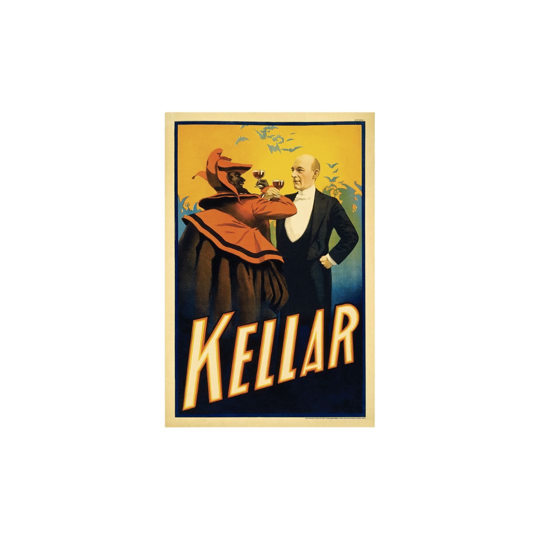Kellar Drinks With The Devil Vintage Magic Unframed Print Wall Art-393363-1