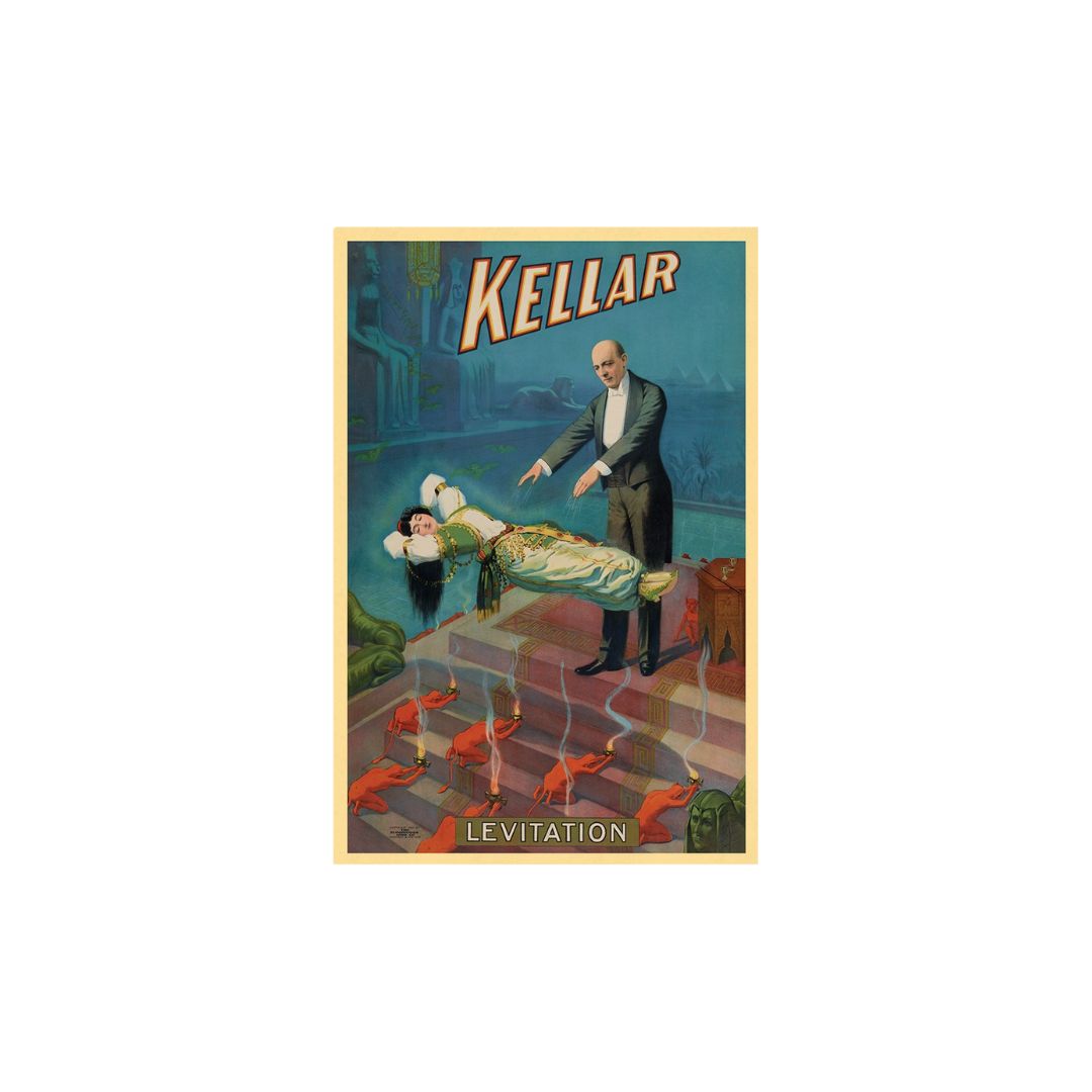 Kellar Levitation Vintage Magic Unframed Print Wall Art-393369-1