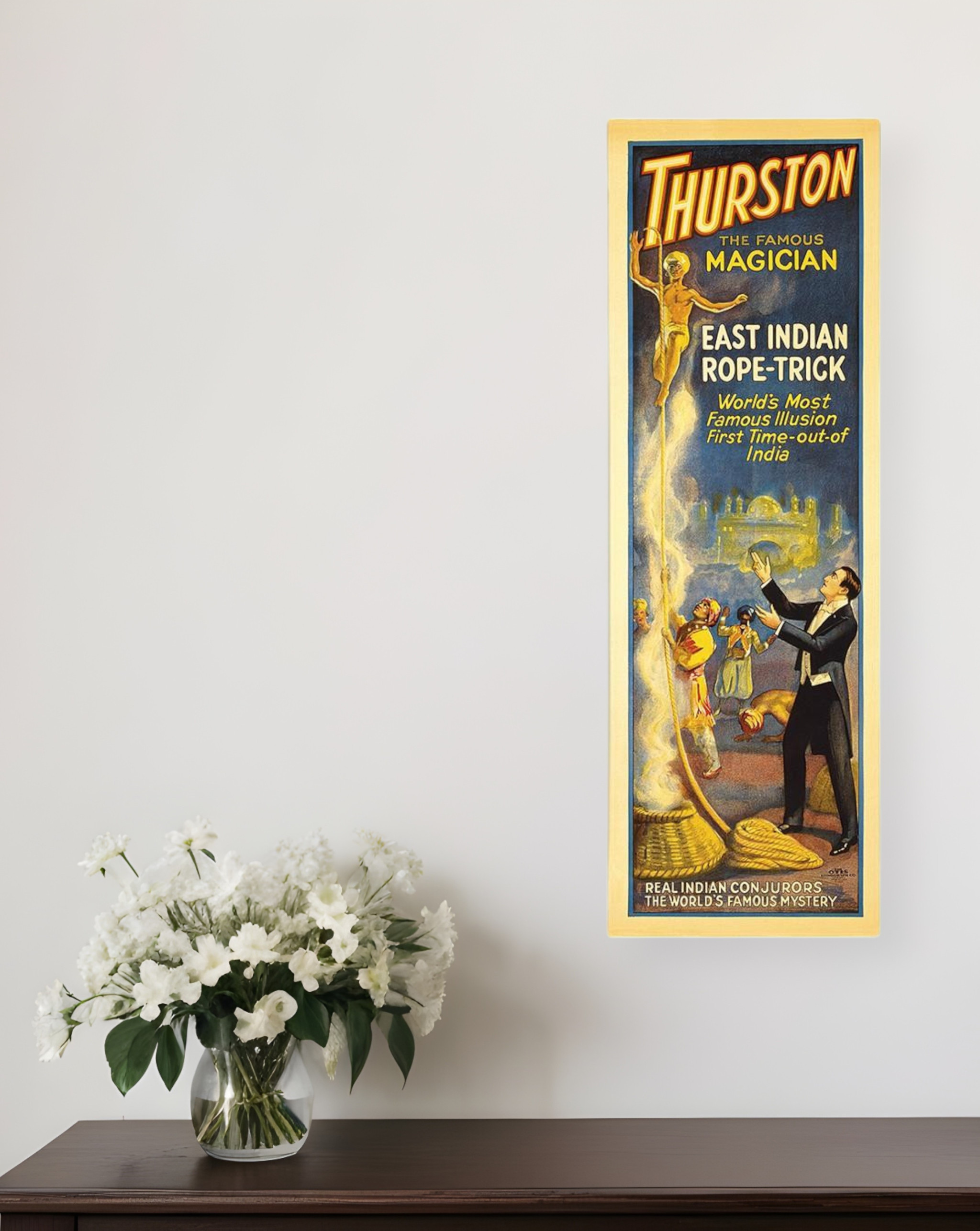 12" X 36" Thurston Rope Trick Vintage Magic Poster Wall Art-393386-1
