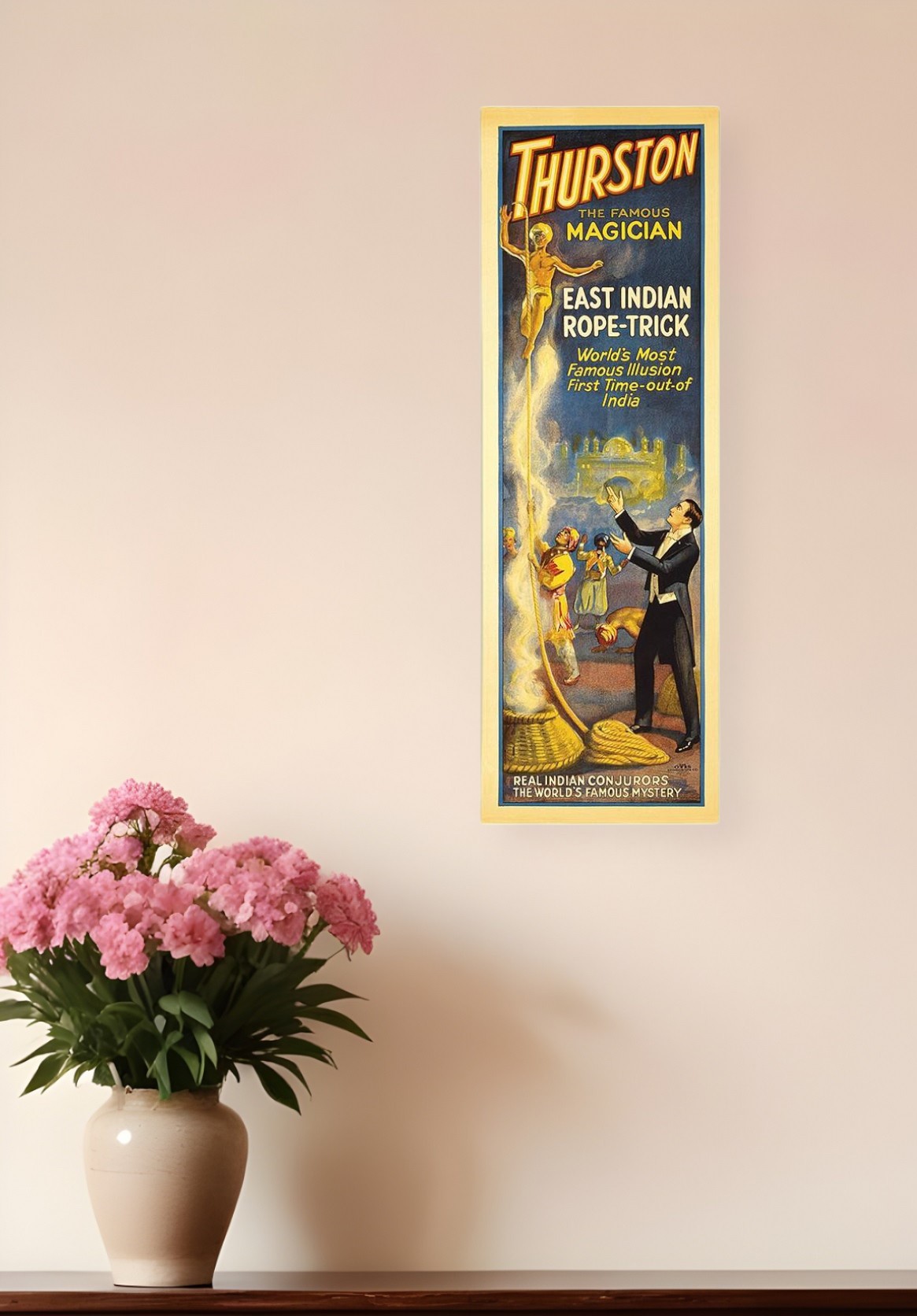 6" X 18" Thurston Rope Trick Vintage Magic Poster Wall Art-393388-1