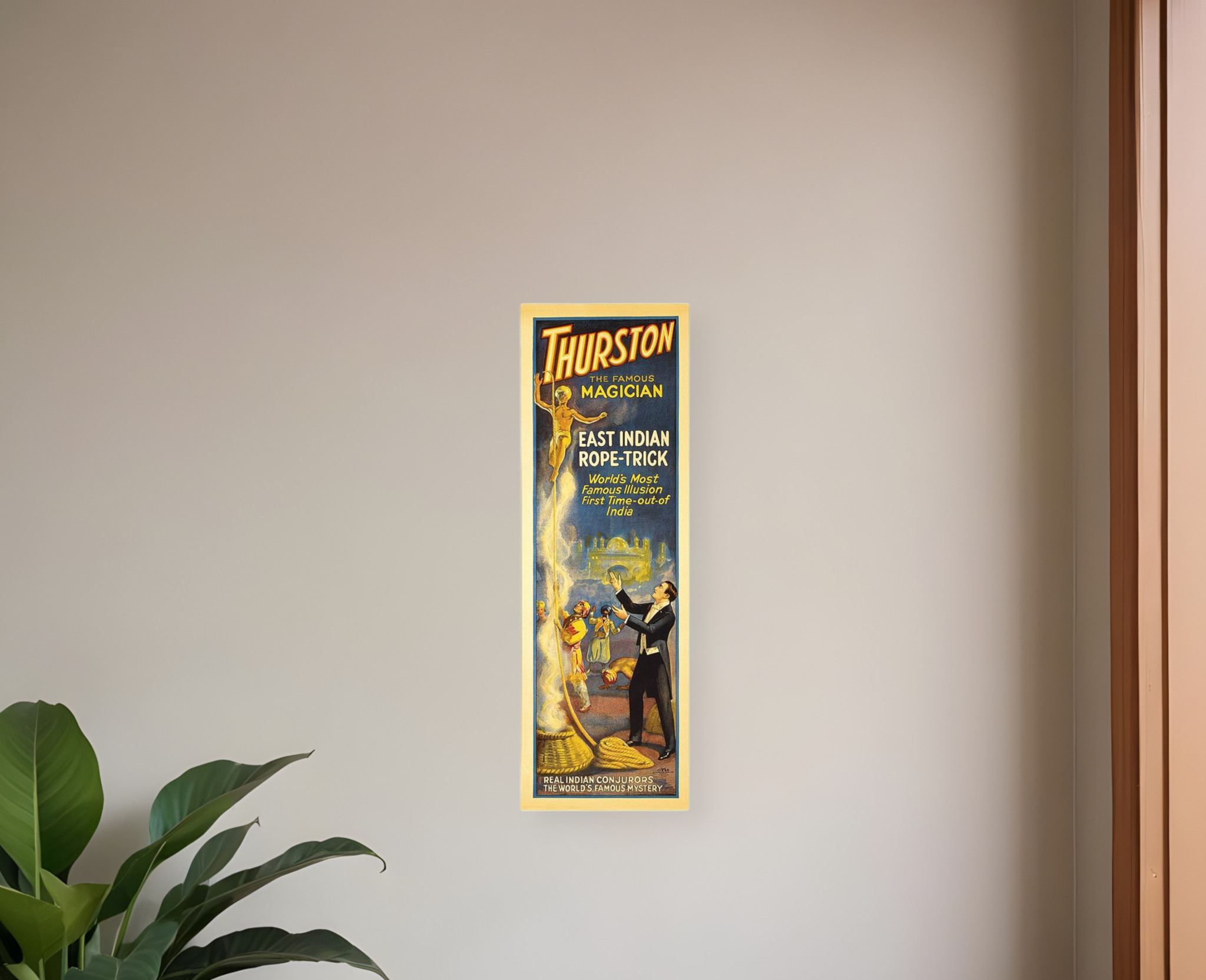 4" X 12" Thurston Rope Trick Vintage Magic Poster Wall Art-393389-1