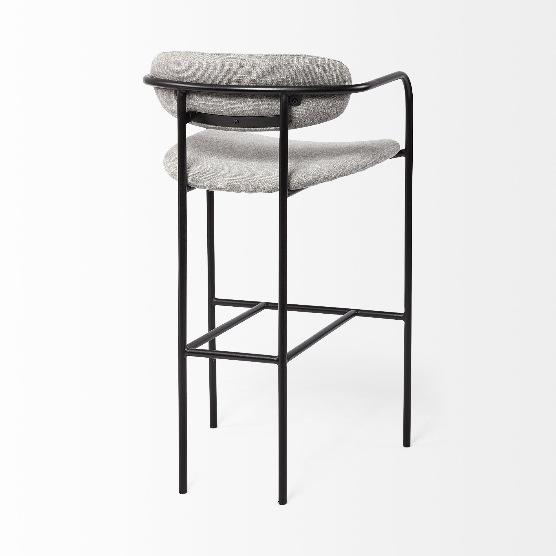 Light Gray Black Framed Bar Stool