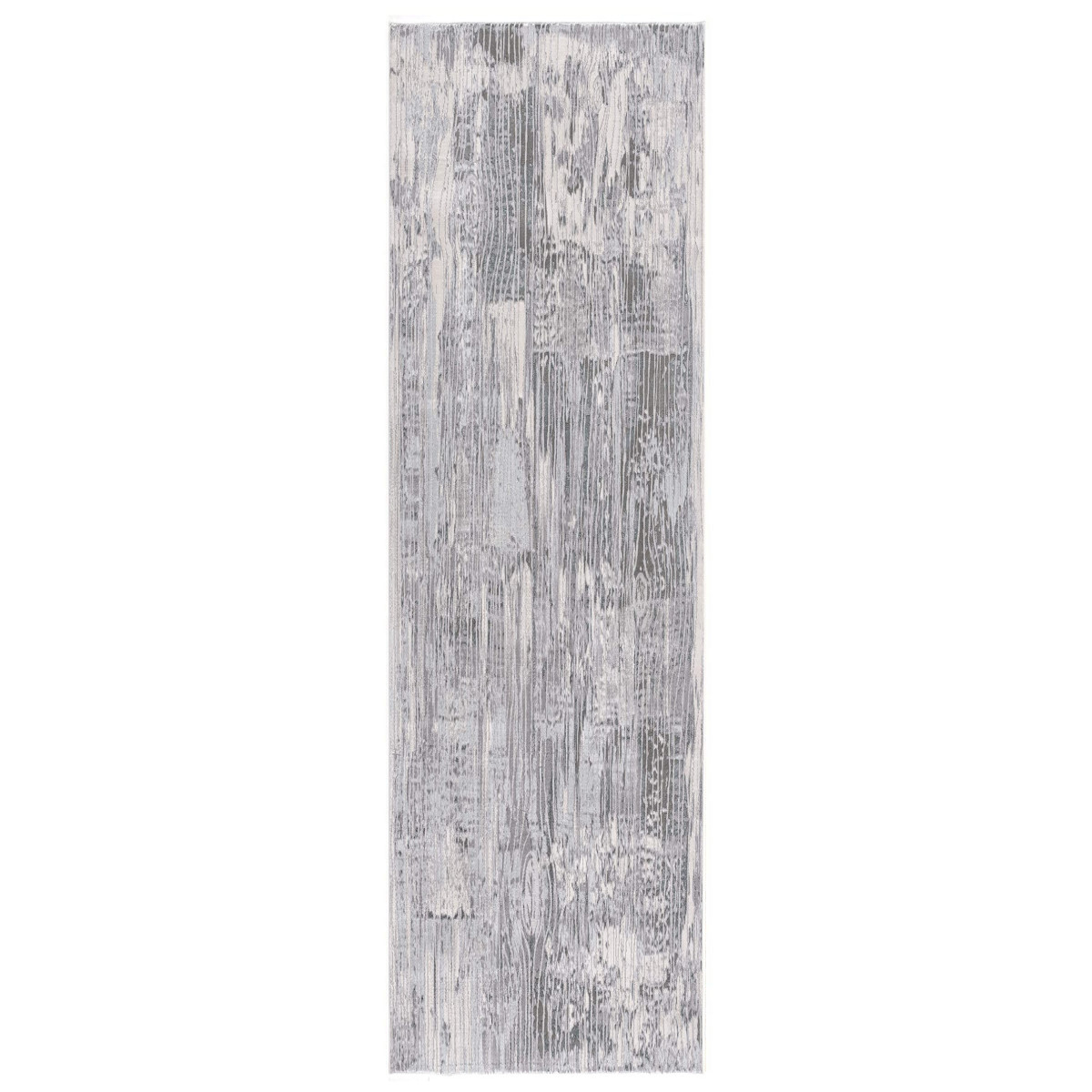10" Blue Abstract Power Loom Runner Rug