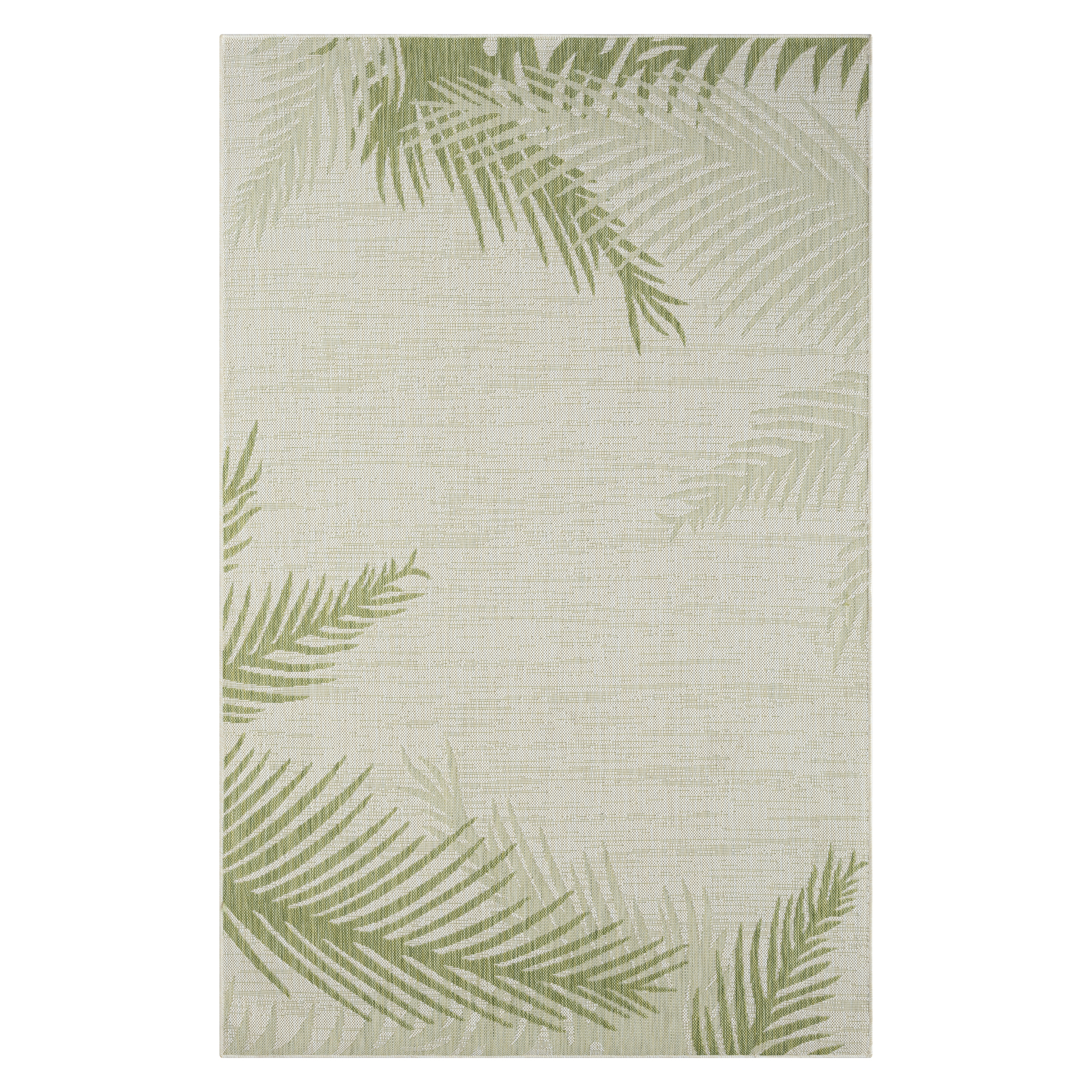 5' X 7' Beige Floral Indoor Outdoor Area Rug-393734-1