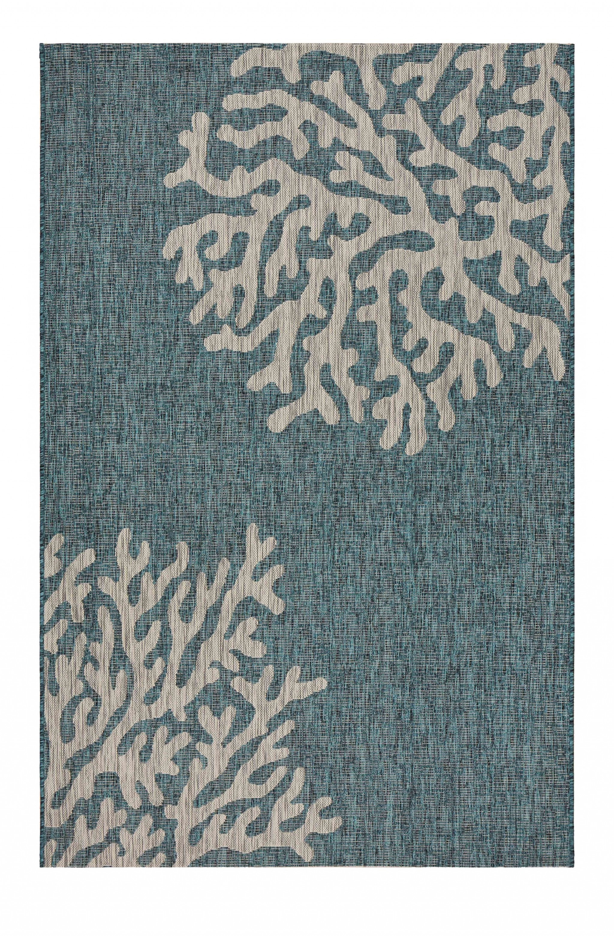 8' X 9' Blue Indoor Outdoor Area Rug-393745-1