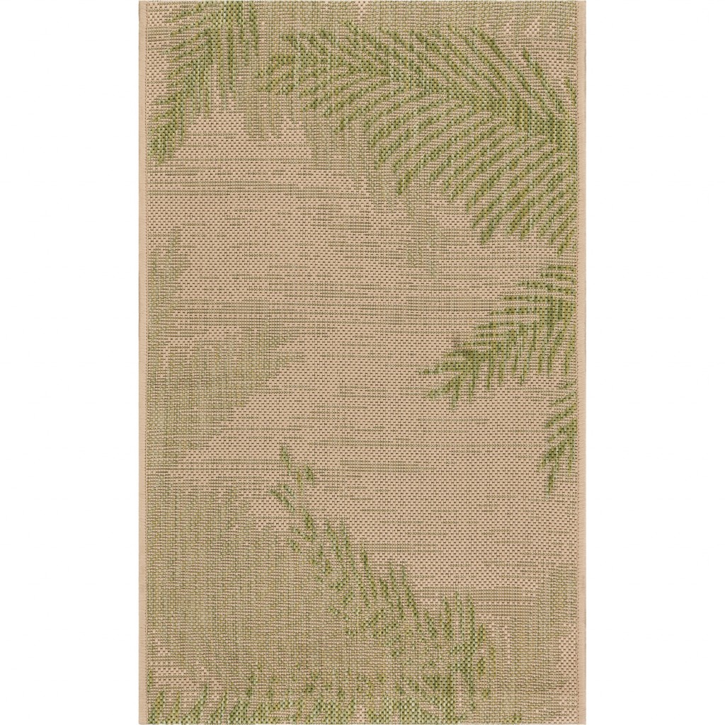 2' X 3' Beige Floral Indoor Outdoor Area Rug-393746-1