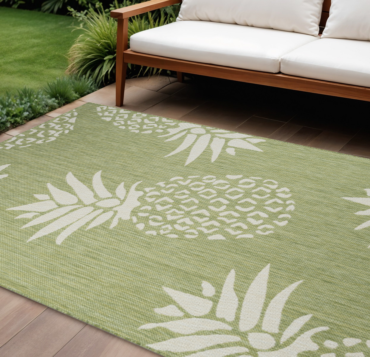 8' X 10' Green Indoor Outdoor Area Rug-393750-1