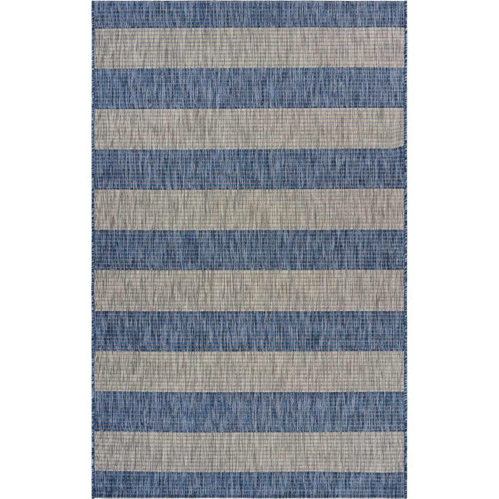 2' X 3' Blue And Gray Indoor Outdoor Area Rug-393759-1