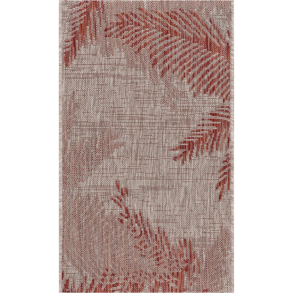 2' X 3' Beige Floral Indoor Outdoor Area Rug-393772-1