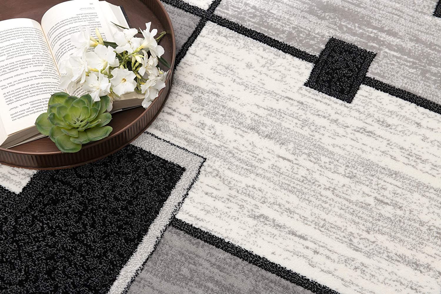 20" Gray Abstract Dhurrie Runner Rug