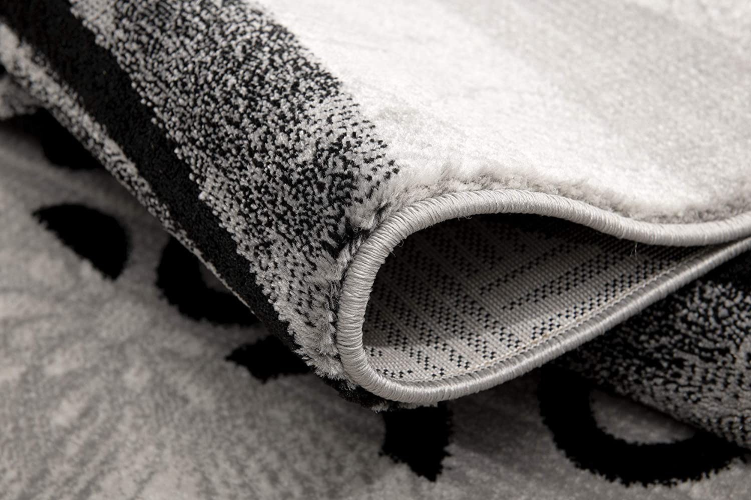 4' X 6' Gray Abstract Power Loom Area Rug-393850-1