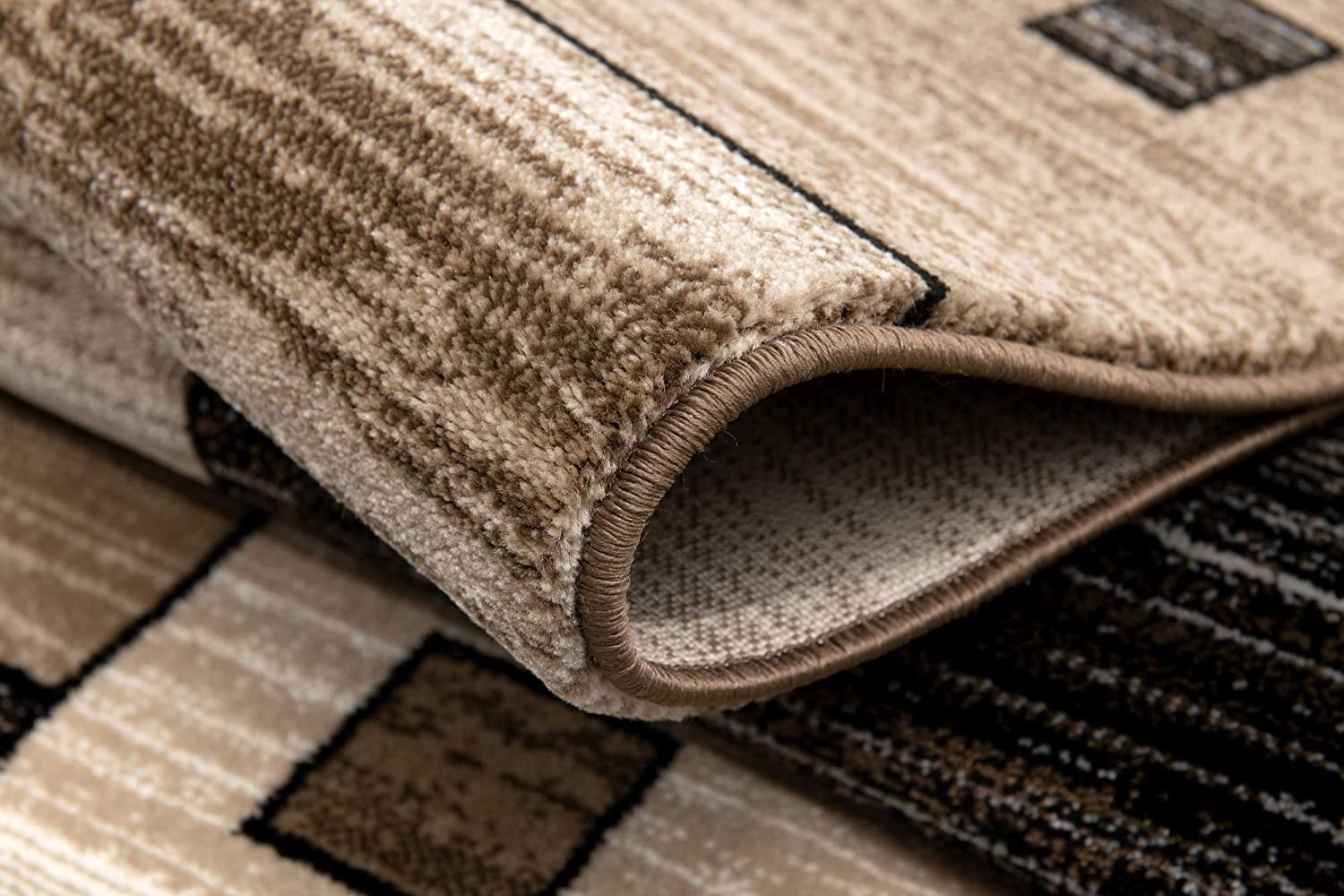 8" X 10" Beige Abstract Dhurrie Area Rug