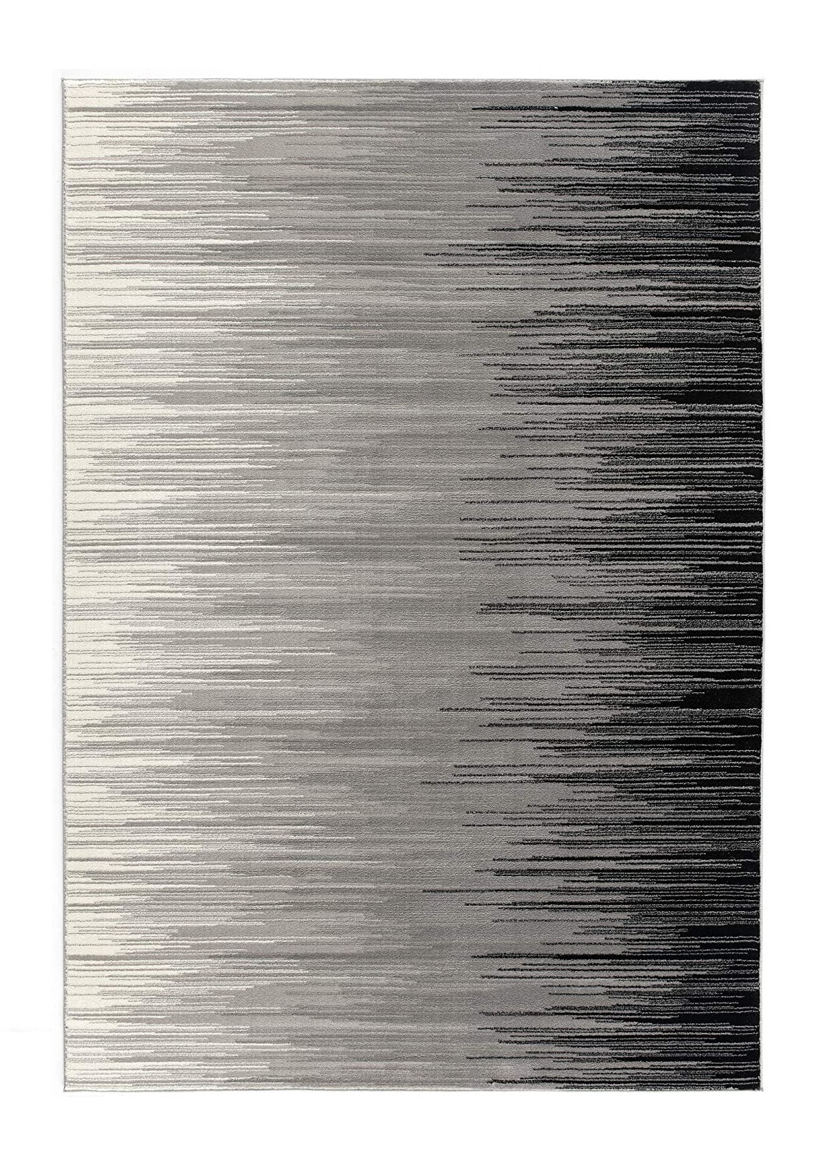 2' X 4' Black Abstract Dhurrie Area Rug-393929-1