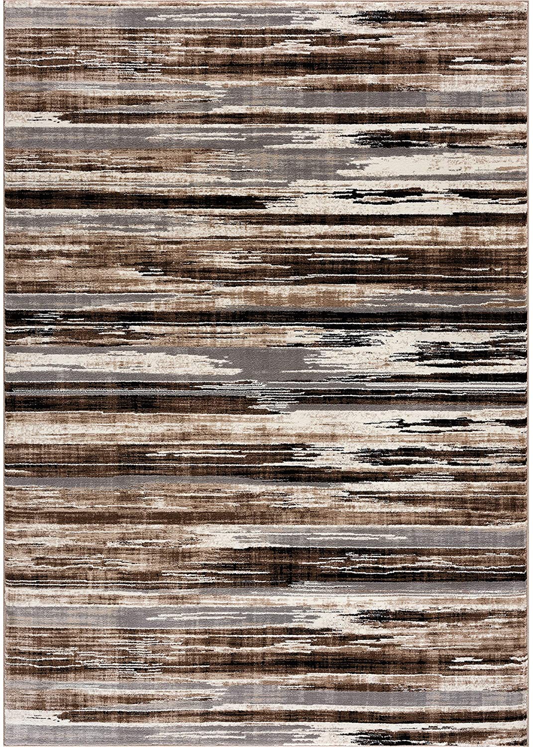 10' Beige Striped Dhurrie Runner Rug-393983-2