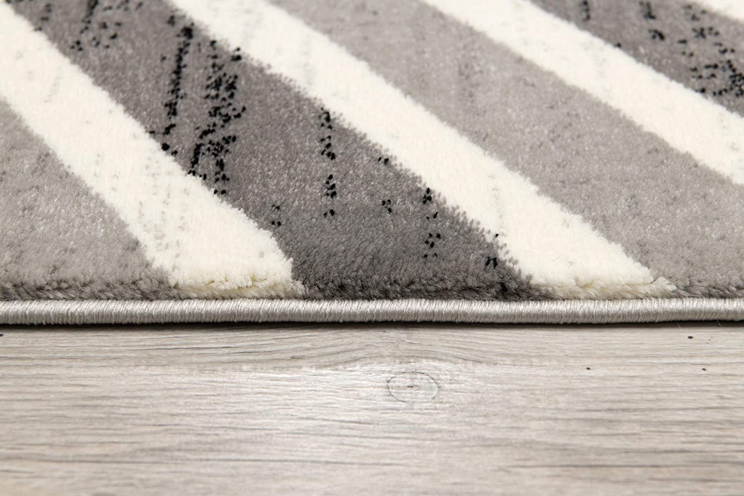 13" Runner Gray Chevron Dhurrie Runner Rug