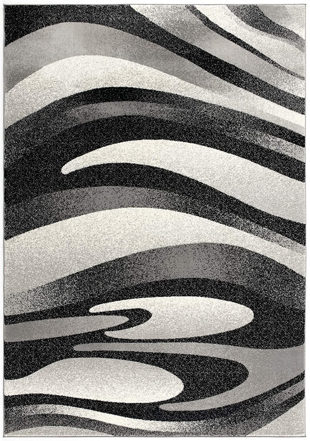2" X 4" Gray Abstract Dhurrie Area Rug