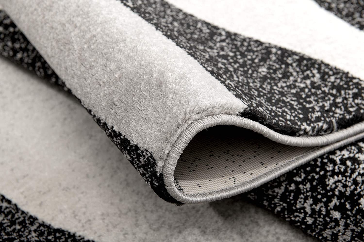 5" X 7" Gray Abstract Dhurrie Area Rug