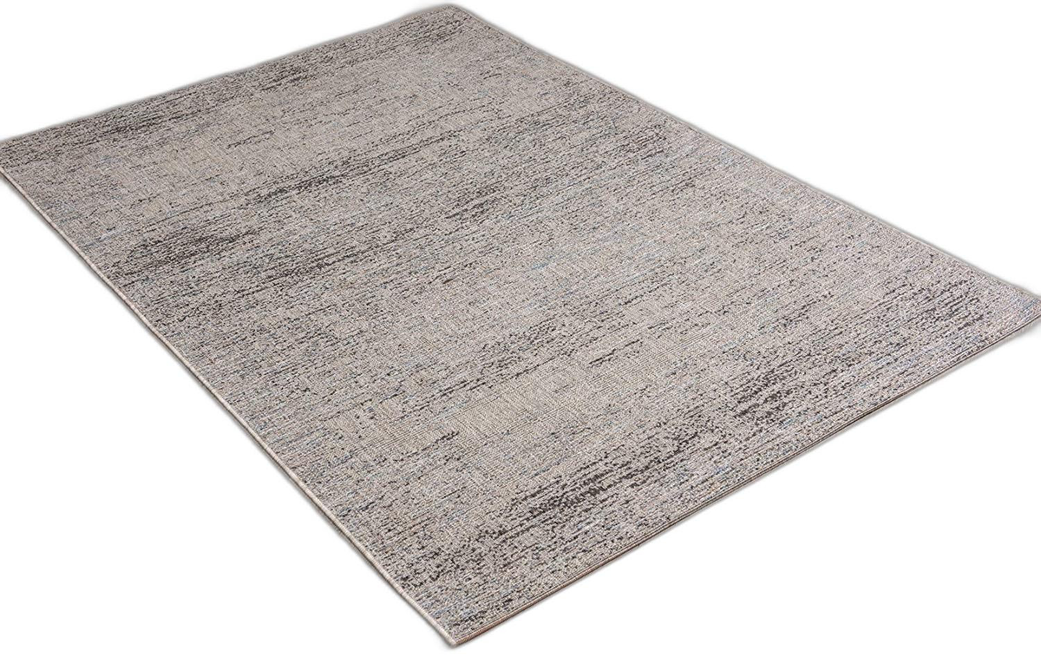 5' X 8' Blue And Gray Distressed Area Rug-394114-1
